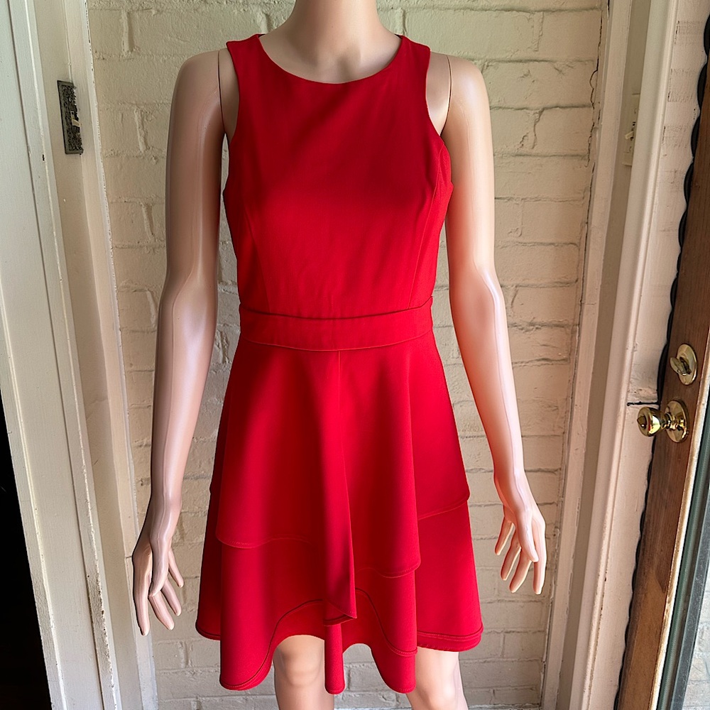 Adelyn Rae size medium bright red cocktail dress- cute for Christmas
